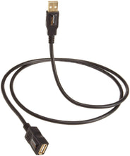 Charger l&#39;image dans la galerie, Amazon Basics Câble d’Extension Haute-Vitesse USB 2.0 A mâle vers A Femelle, Blindage Multiple, avec connecteurs plaqué Or pour Une clarté du Signal optimale, 3 m, Noir
