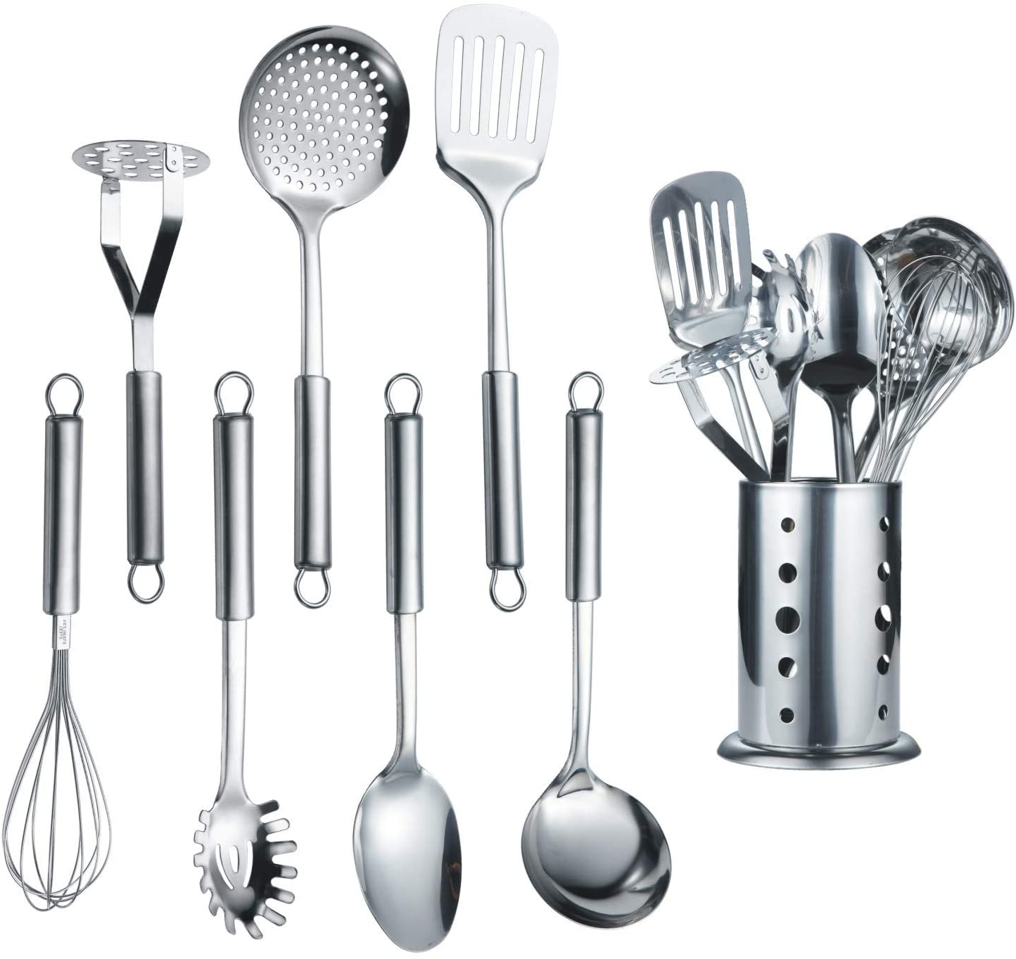 Acheter Ensemble d'ustensiles de cuisine modernes et simples en acier  inoxydable, 7 pièces, outils de cuisine, spatule cuillère, ustensiles de  cuisine ménagers